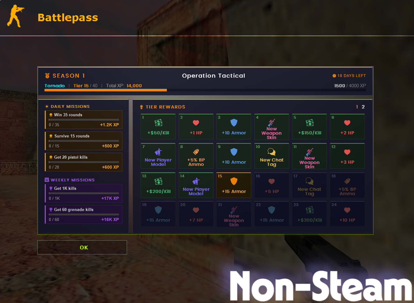 Battle Pass MOTD - Non-Steam